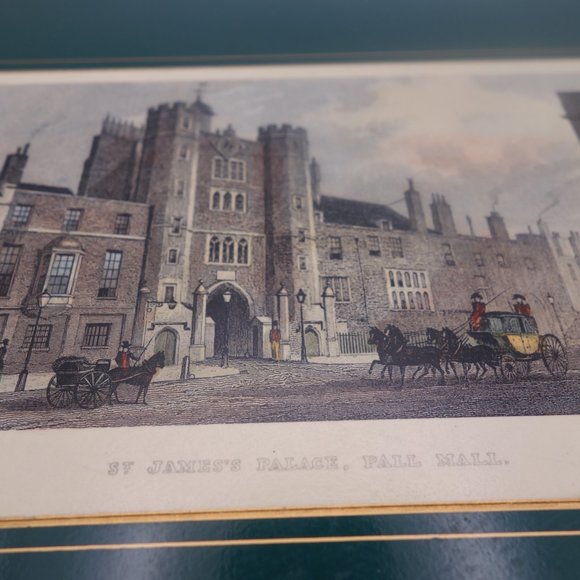 Set of Four(4) Vintage Lady Clare Green with Gold Border Place Mats - Picture 16 of 16